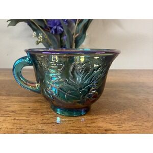 Indiana Glass Harvest Grape Carnival Glass Punch Cup Blue Iridescent Replacement